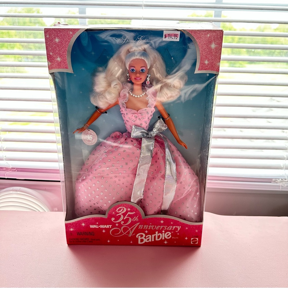 Barbie 35th Anniversary Doll in Pink and Silver